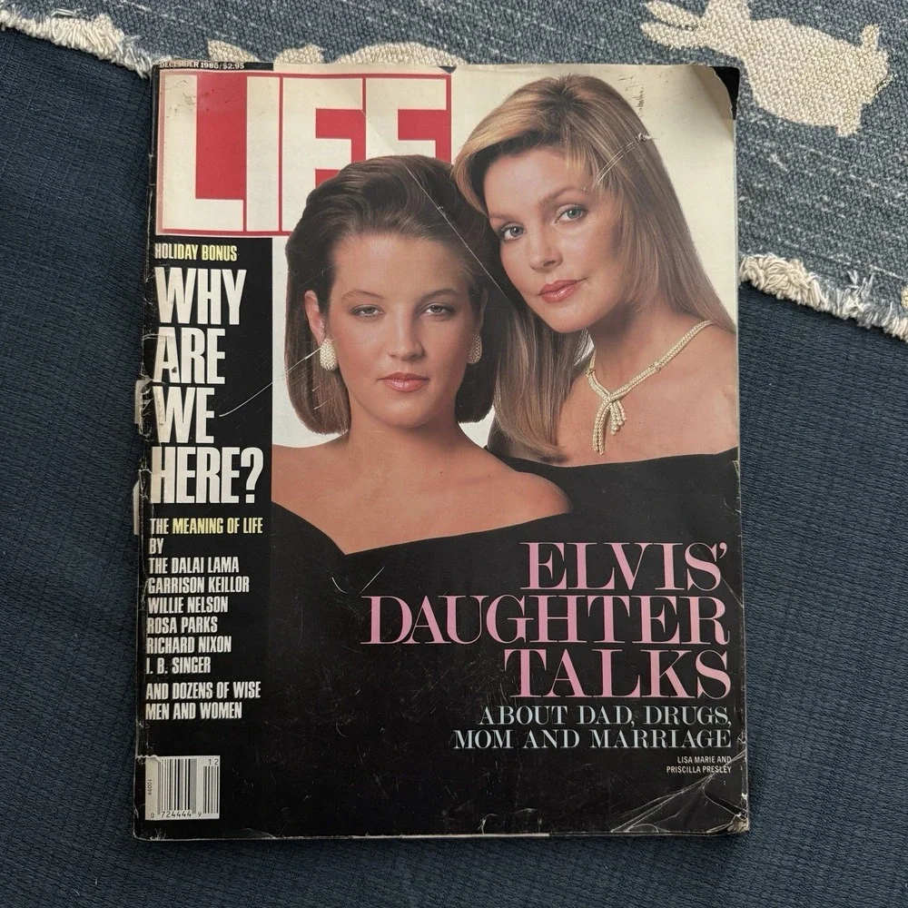Priscilla and Lisa Marie Presley cover Life magazine December 1988 Elvis